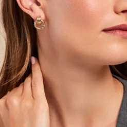 Boucles D'oreilles Puces Zareen Or Jaune