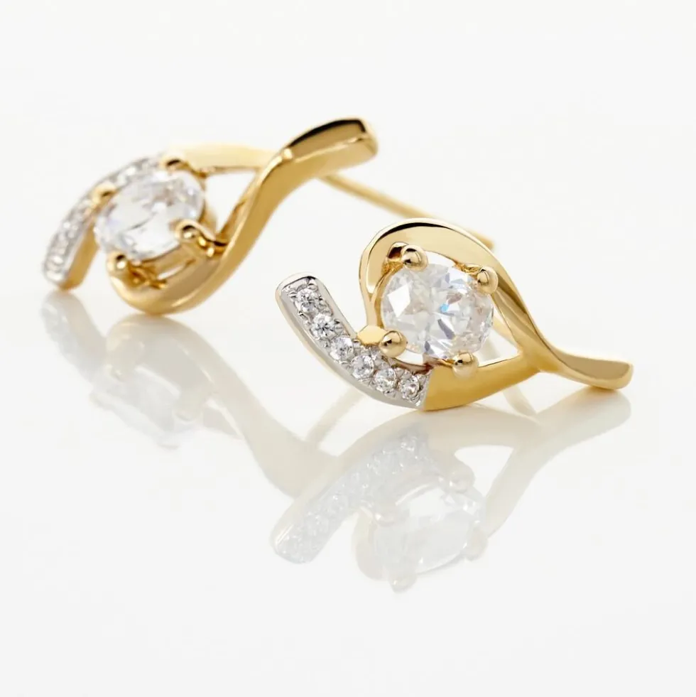 Boucles D'oreilles Sagesse Or Jaune Oxyde Oxyde