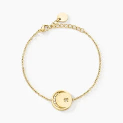Bracelet Acier Doré Cristal