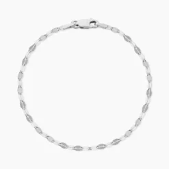 Bracelet Adelaide Argent Blanc