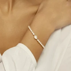 Bracelet Akil Or Jaune Perle De Culture