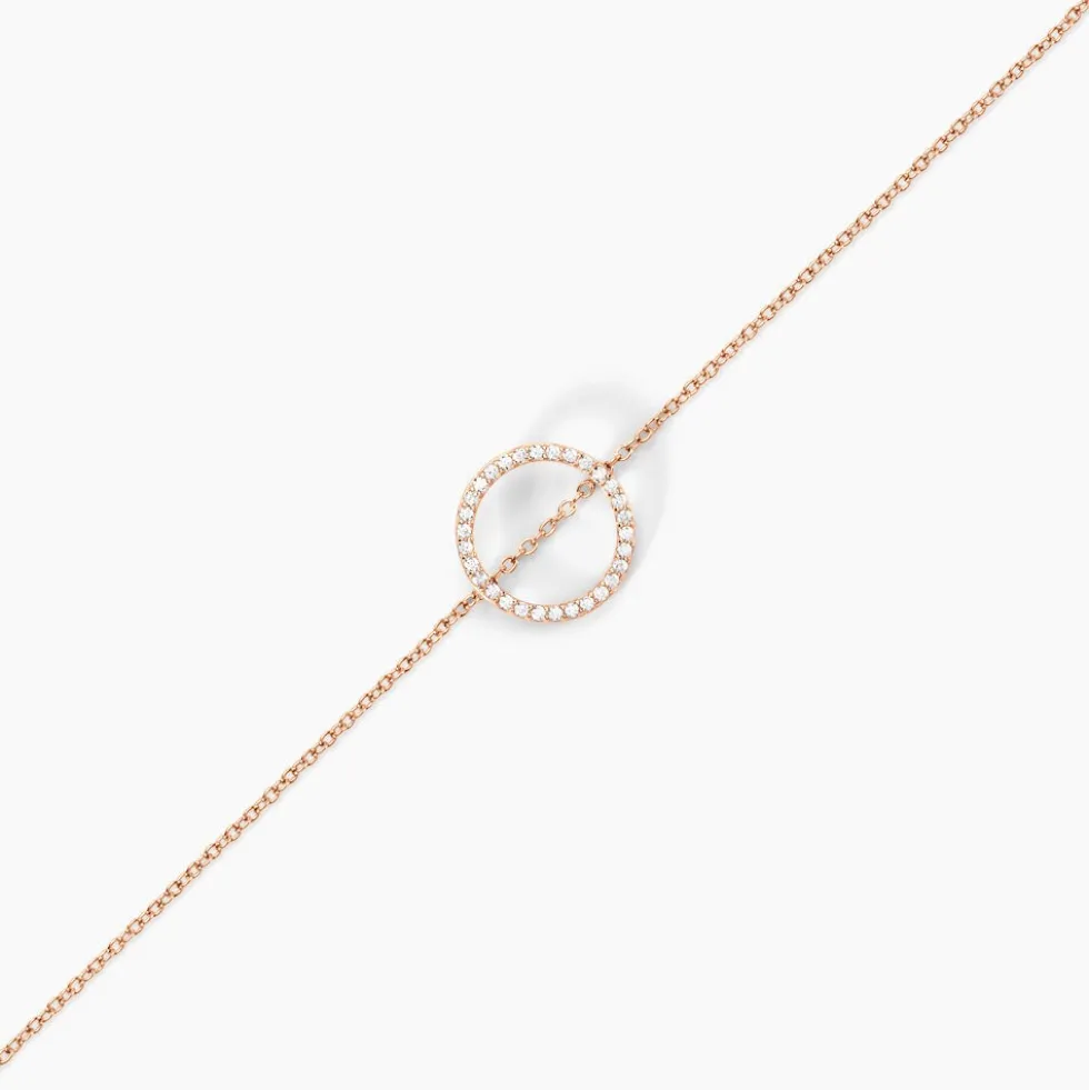 Bracelet Alysone Argent Rose Oxyde De Zirconium