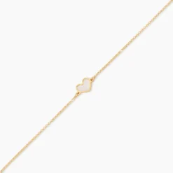 Bracelet Amaryllis Coeur Or Jaune Nacre