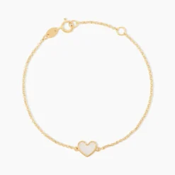 Bracelet Amaryllis Coeur Or Jaune Nacre