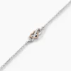 Bracelet Amuri Argent Bicolore Oxyde De Zirconium