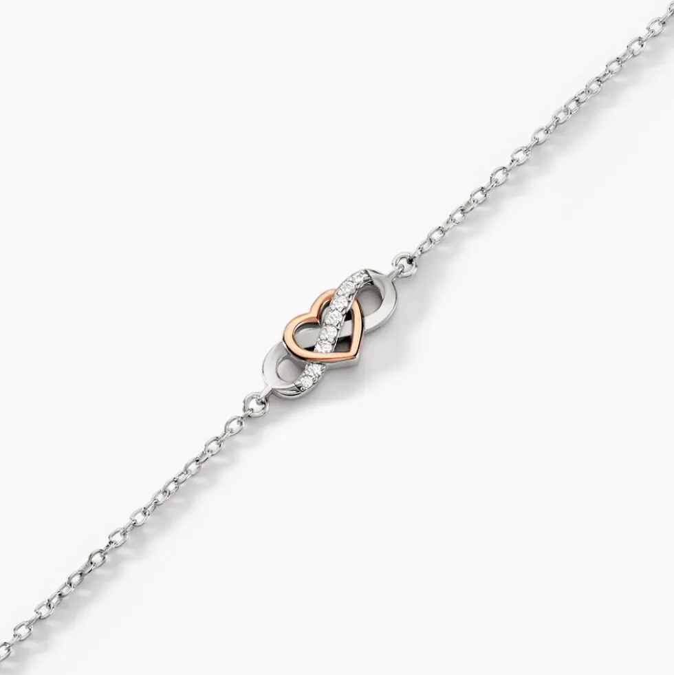 Bracelet Amuri Argent Bicolore Oxyde De Zirconium