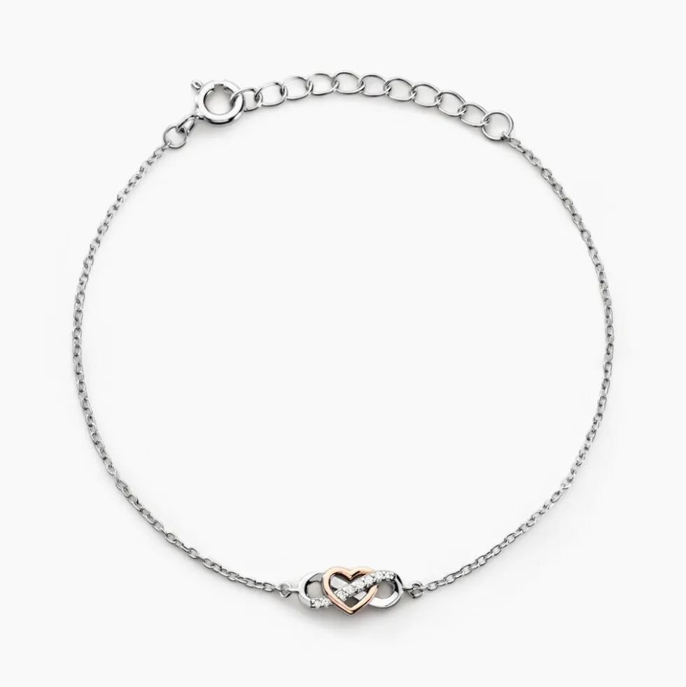 Bracelet Amuri Argent Bicolore Oxyde De Zirconium