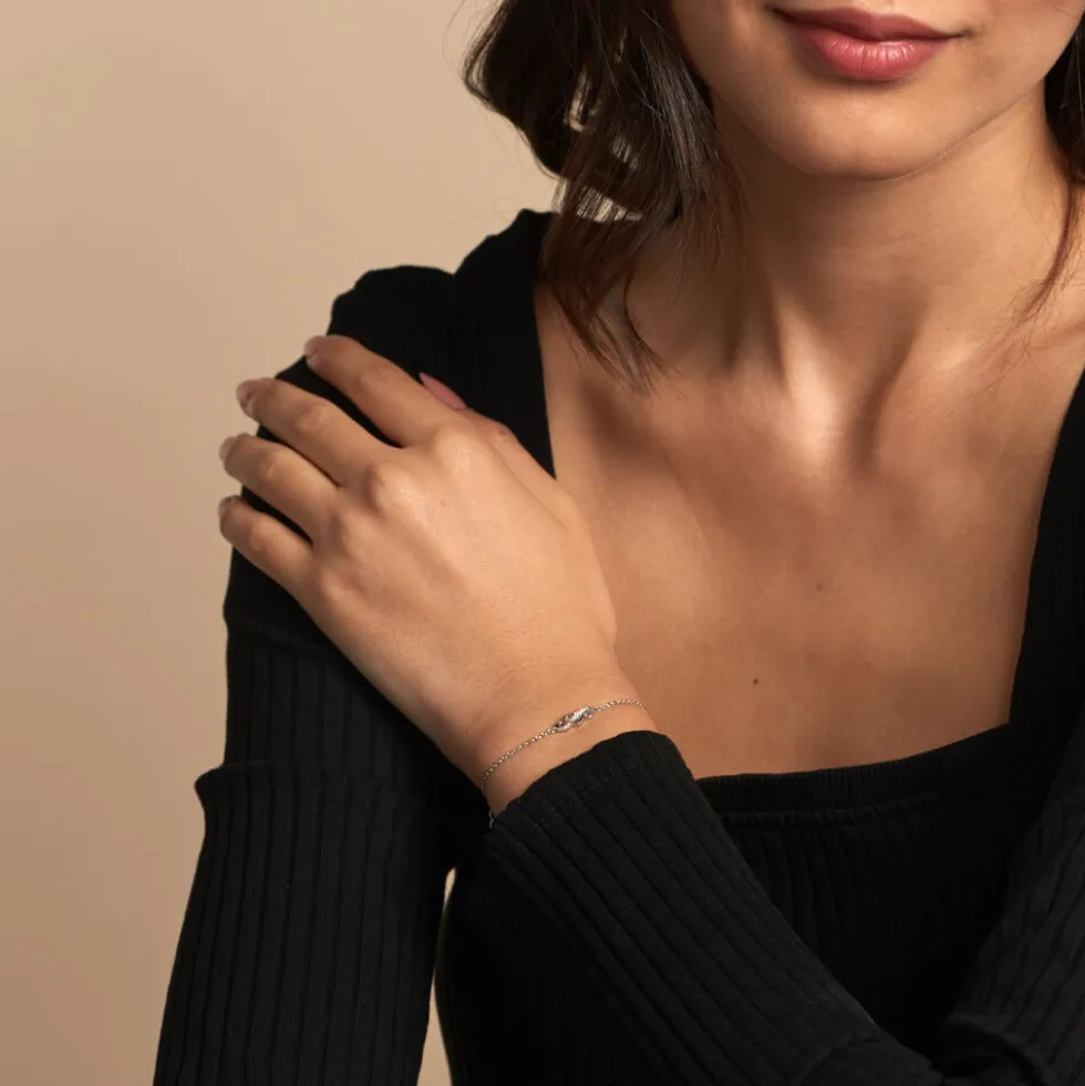 Bracelet Amuri Argent Bicolore Oxyde De Zirconium