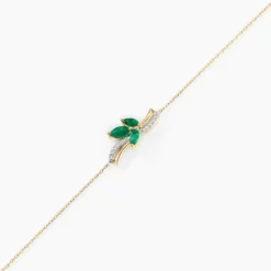 Bracelet Angie Or Jaune Emeraude Diamant