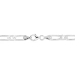 Bracelet Anilo Maille Alternee 1/1 Argent Blanc