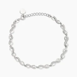 Bracelet Anka Argent Blanc Oxyde De Zirconium