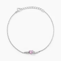 Bracelet Argent Blanc Avalon Oxyde De Zirconium