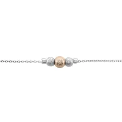 Bracelet Argent Blanc Bicolore Lemnos