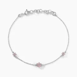 Bracelet Argent Blanc Blossom Bash Oxyde De Zirconium