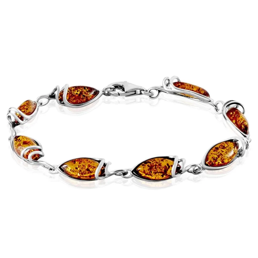 Bracelet Argent Blanc Dallal Ambres