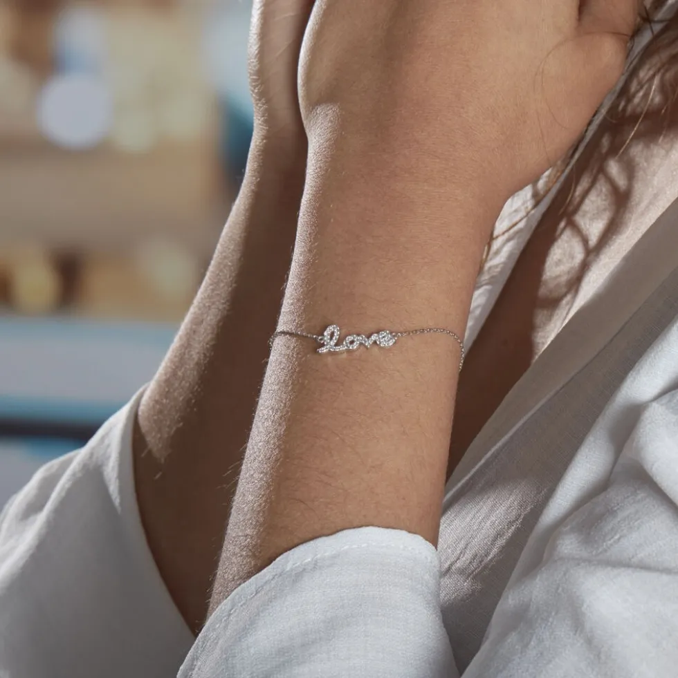 Bracelet Argent Blanc Elly Oxyde De Zirconium
