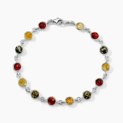Bracelet Argent Blanc Rosalie Ambres