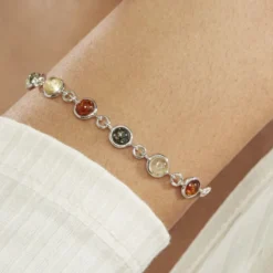 Bracelet Argent Blanc Rosalie Ambres