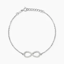 Bracelet Argent Blanc Rowan Oxyde De Zirconium