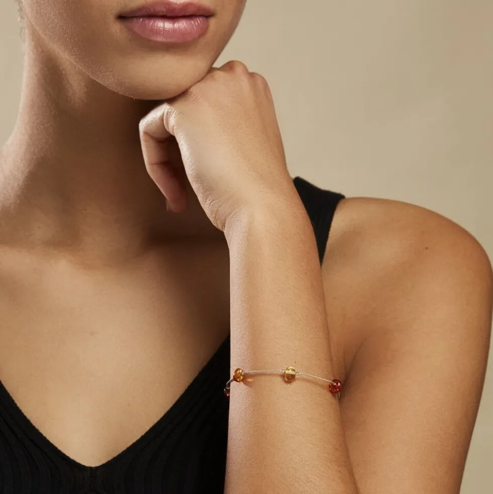 Bracelet Argent Blanc Siaae Ambres