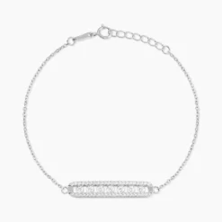 Bracelet Argent Blanc Soha Oxyde De Zirconium