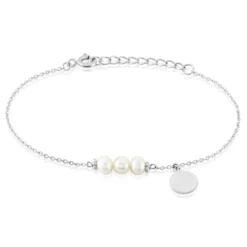 Bracelet Argent Letinno Perles