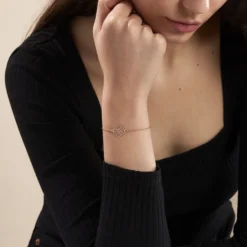 Bracelet Argent Rose Lev