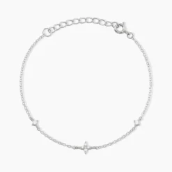 Bracelet Astria Argent Blanc Oxyde De Zirconium