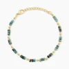 Bracelet Athena Acier Doré Jaspe Africain