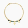 Bracelet Athena Acier Doré Jaspe Africain