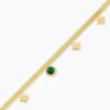 Bracelet Athena Acier Doré Malachite
