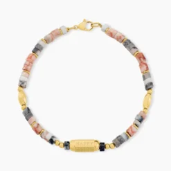 Bracelet Athena Acier Jaune Pierre De Synthese