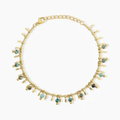 Bracelet Athena Acier Jaune Turquoise