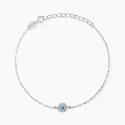 Bracelet Auxana Argent Blanc Oxyde De Zirconium