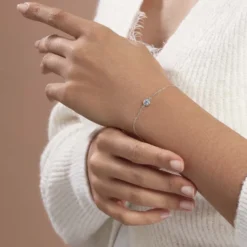 Bracelet Auxana Argent Blanc Oxyde De Zirconium