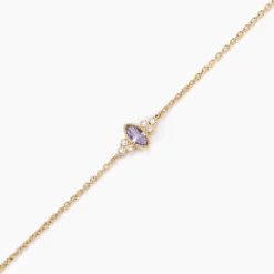 Bracelet Azel Plaque Or Jaune Oxyde De Zirconium