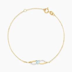 Bracelet Azubah Or Jaune Topaze Oxyde De Zirconium