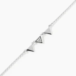 Bracelet Bartoumieu Argent Blanc Oxyde De Zirconium