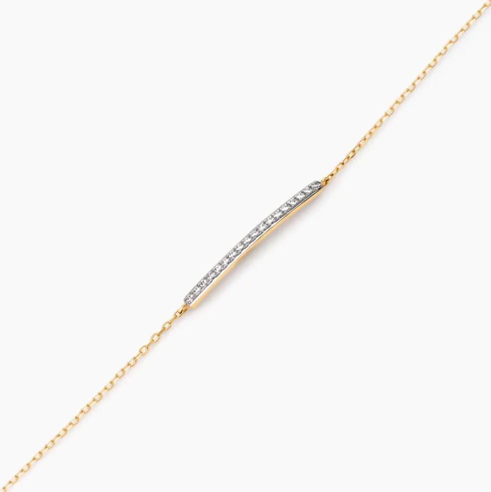 Bracelet Beckah Or Jaune Oxyde De Zirconium