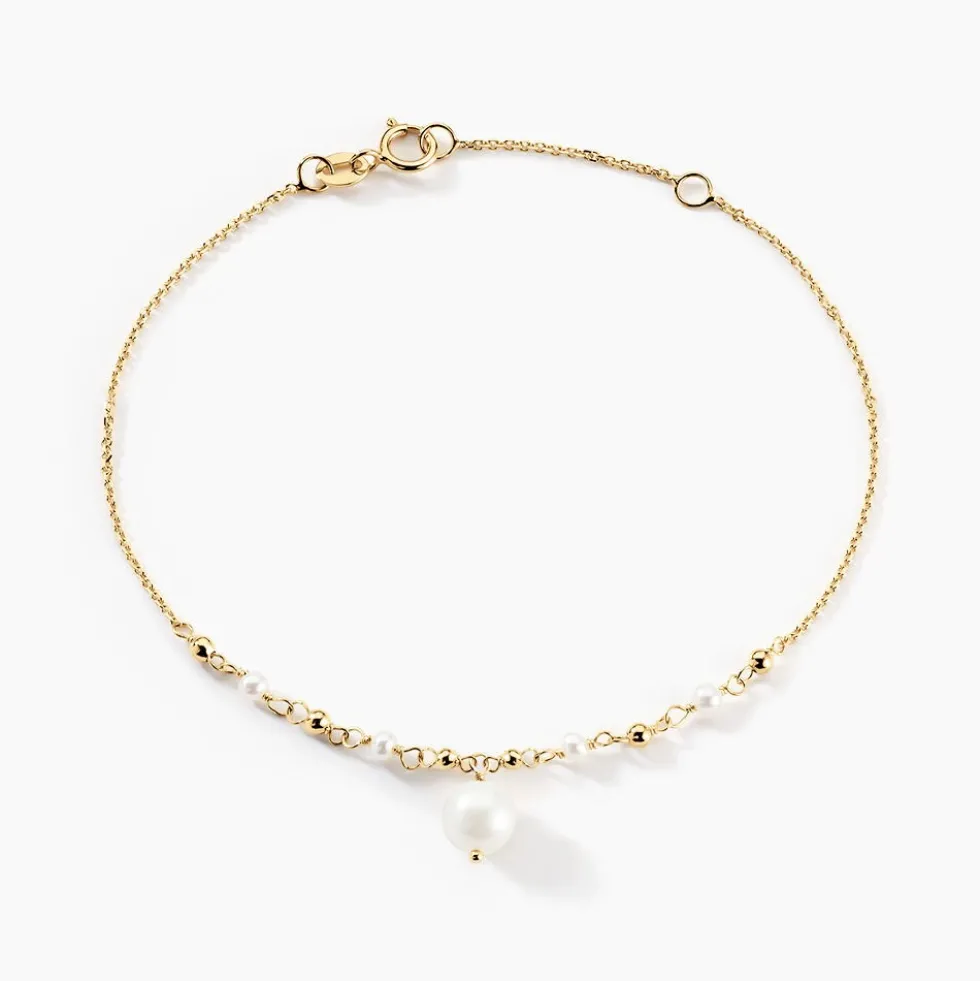 Bracelet Bindy Or Jaune Perle De Culture