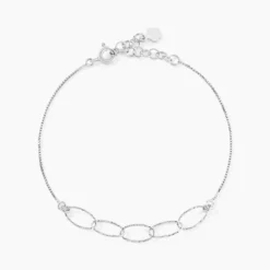 Bracelet Bulle Argent Blanc