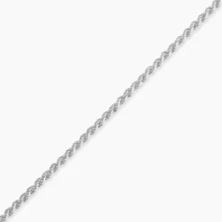 Bracelet Cacilda Maille Corde Argent Blanc