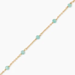Bracelet Calliope Plaqué Or Doré Amazonite