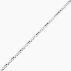 Bracelet Capucin Or Blanc Maille Marine Plate