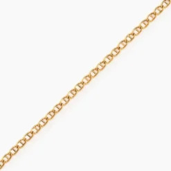 Bracelet Capucin Or Jaune Maille Marine Plate