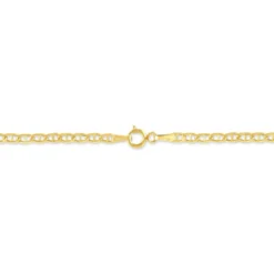 Bracelet Capucin Or Jaune Maille Marine Plate