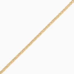 Bracelet Capucin Or Jaune Maille Marine Plate