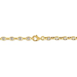 Bracelet Carlo Or Bicolore Maille Marine Ronde