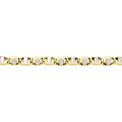 Bracelet Carlo Or Bicolore Maille Marine Ronde