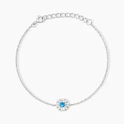 Bracelet Carren Argent Blanc Oxyde De Zirconium